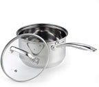 Cook N Home 3-Quart 18/10 Stainless Steel Saucepan with Lid