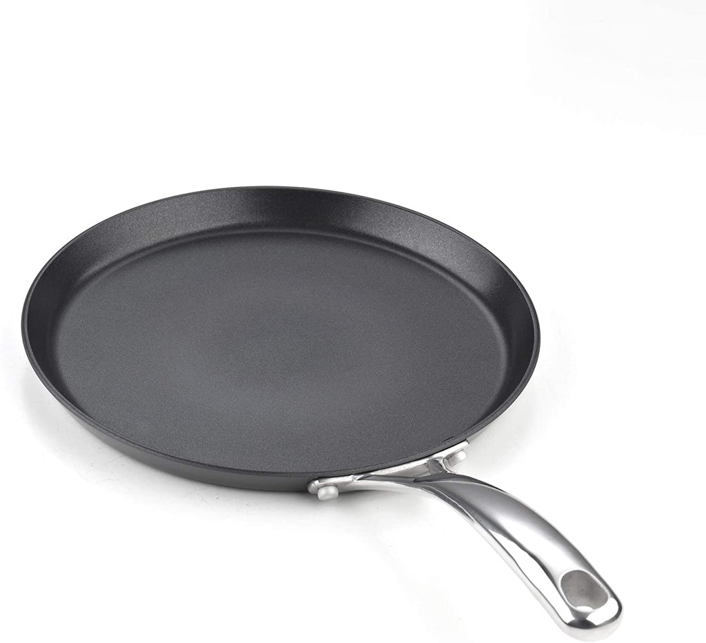 Cooks Standard Nonstick Hard Anodized 9.5-inch 24cm Crepe Griddle Pan, Black