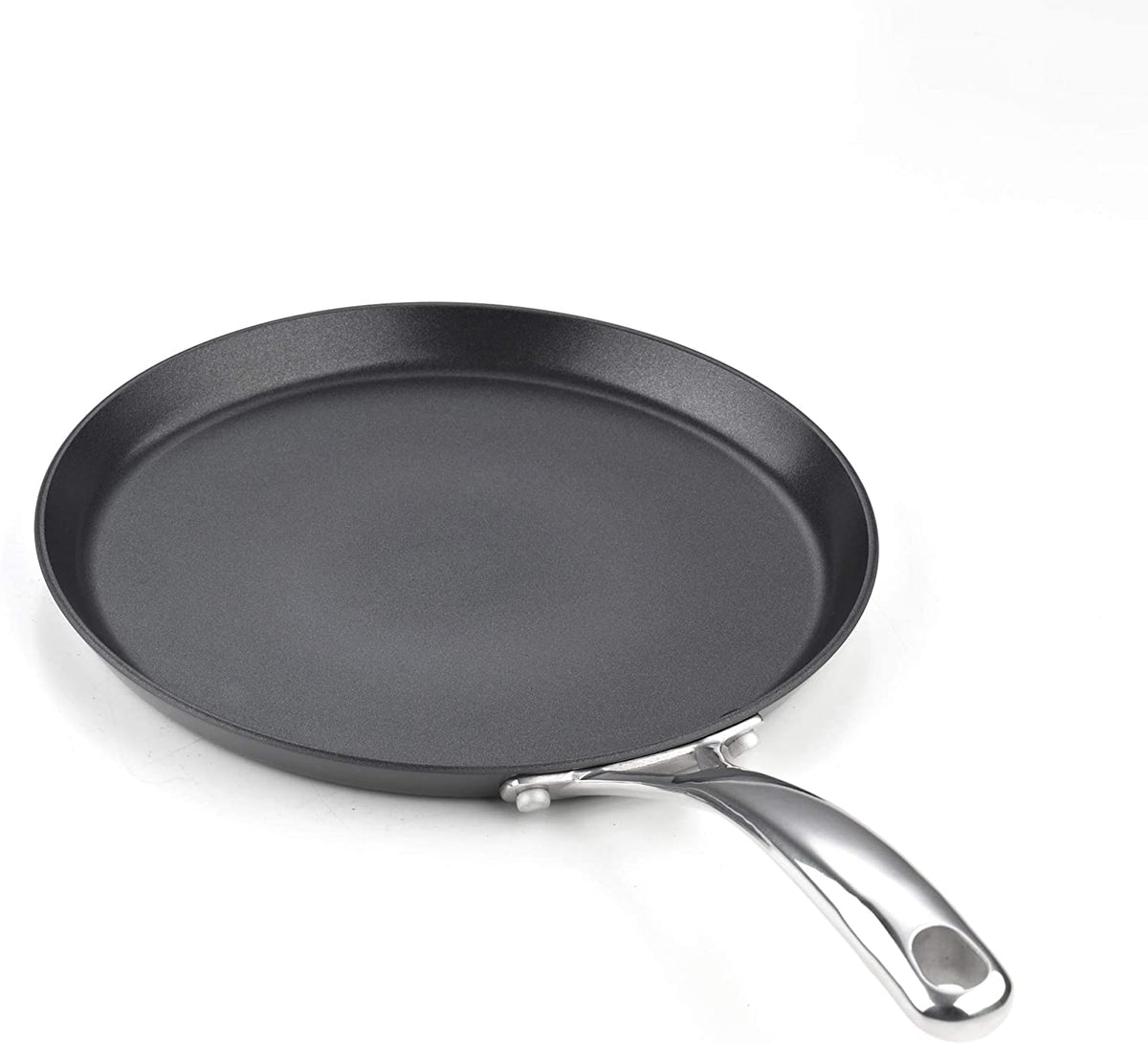 Cooks Standard Nonstick Hard Anodized 9.5-inch 24cm Crepe Griddle Pan, Black