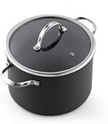 Cooks Standard 8-Quart Hard Anodized Nonstick Stockpot with Glass Lid