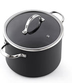 Cooks Standard 8-Quart Hard Anodized Nonstick Stockpot with Glass Lid