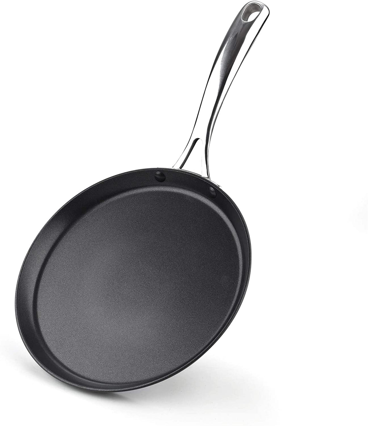 Cooks Standard Nonstick Hard Anodized 9.5-inch 24cm Crepe Griddle Pan, Black