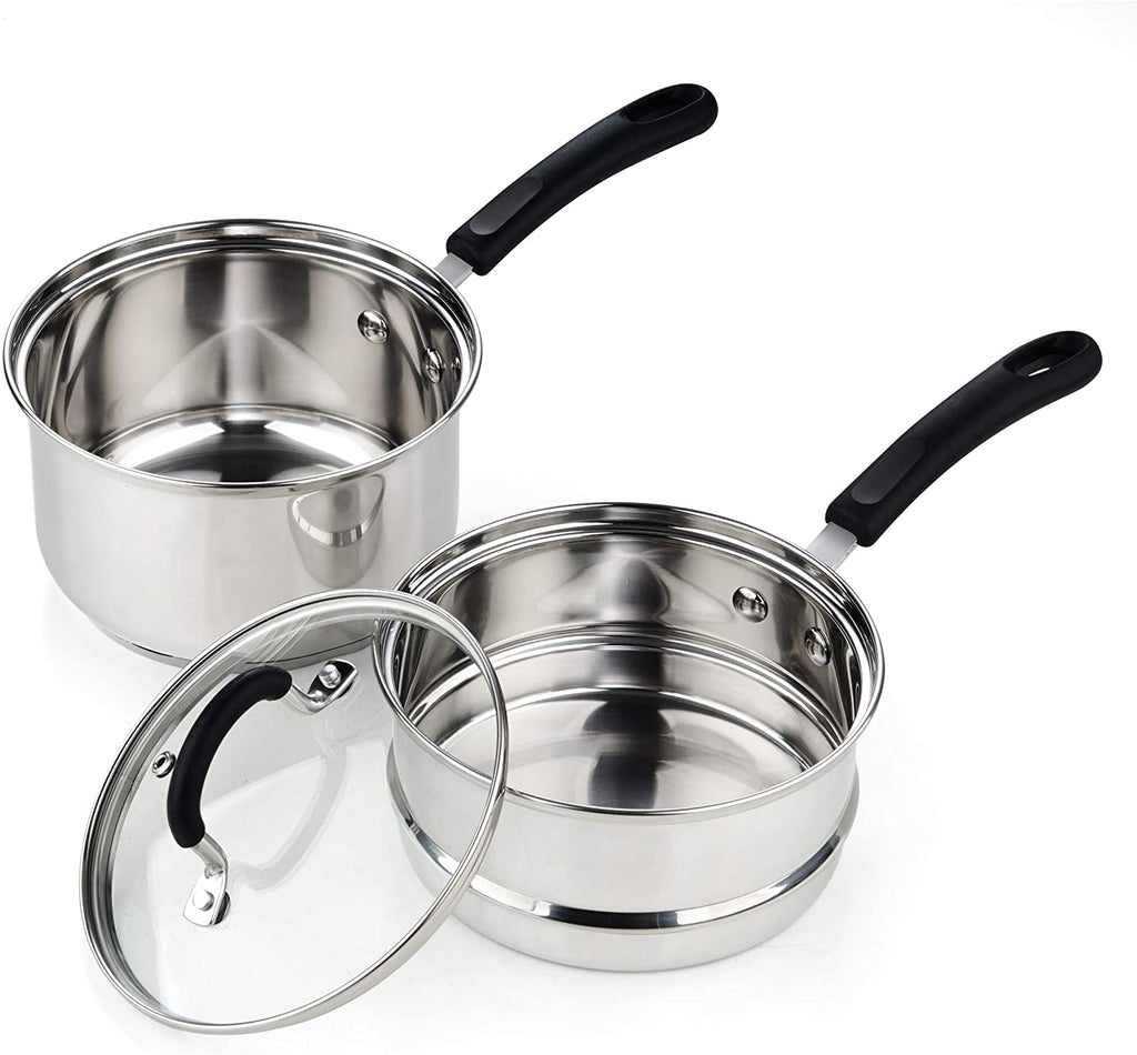 Cook N Home 2-Quart Double Boiler Set with 1.5-Quart Insert