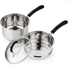 Cook N Home 2-Quart Double Boiler Set with 1.5-Quart Insert