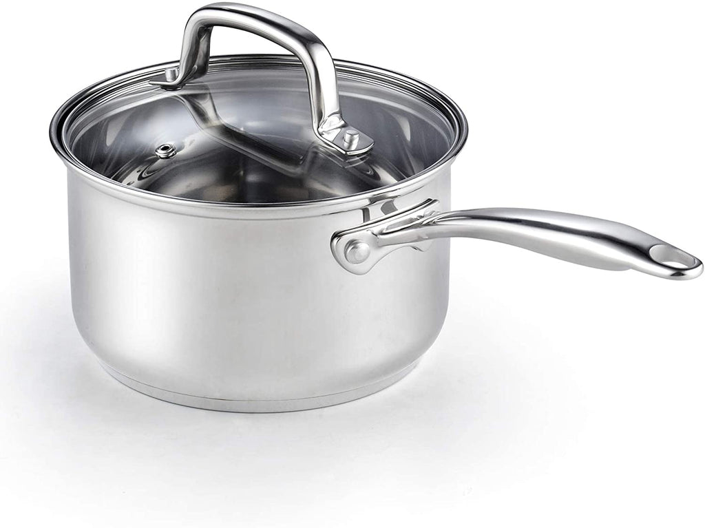 Cook N Home 3-Quart 18/10 Stainless Steel Saucepan with Lid