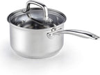 Cook N Home 3-Quart 18/10 Stainless Steel Saucepan with Lid