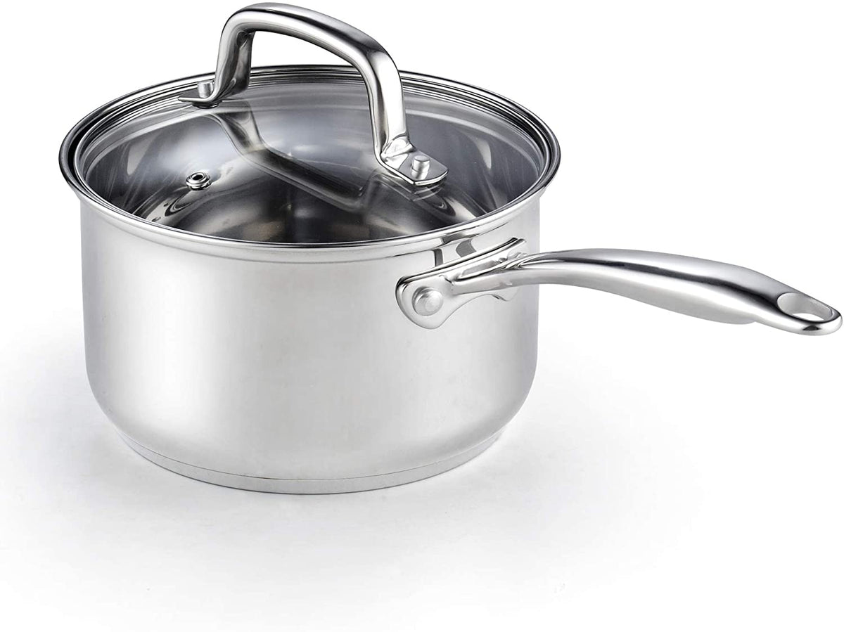 Cook N Home 3-Quart 18/10 Stainless Steel Saucepan with Lid