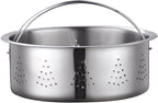 Cooks Standard Pasta Pot 18/10 Stainless Steel 12 Quart, Spaghetti Cooker Steamer Stock Pot Multipots with Strainer Insert, Stainless Steel Lid, 4-Piece Set