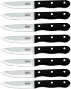 Cook N Home 8-Piece Steak House Style Steak Knife Set, Stainless Steel