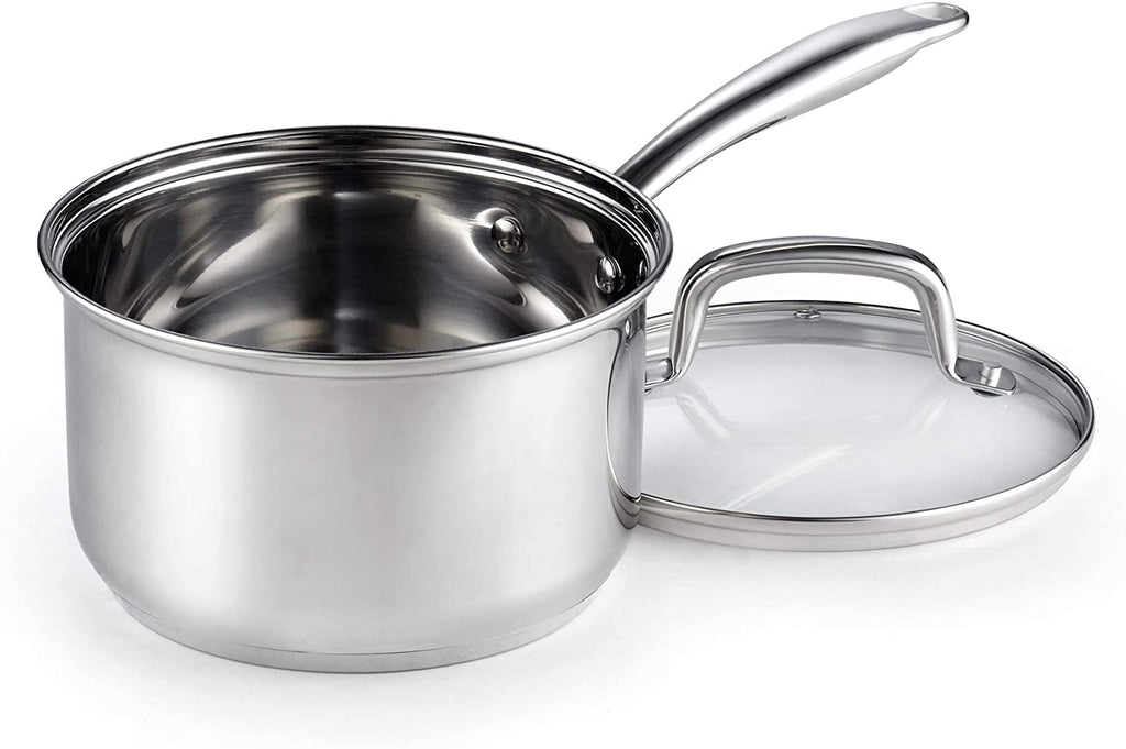 Cook N Home 3-Quart 18/10 Stainless Steel Saucepan with Lid