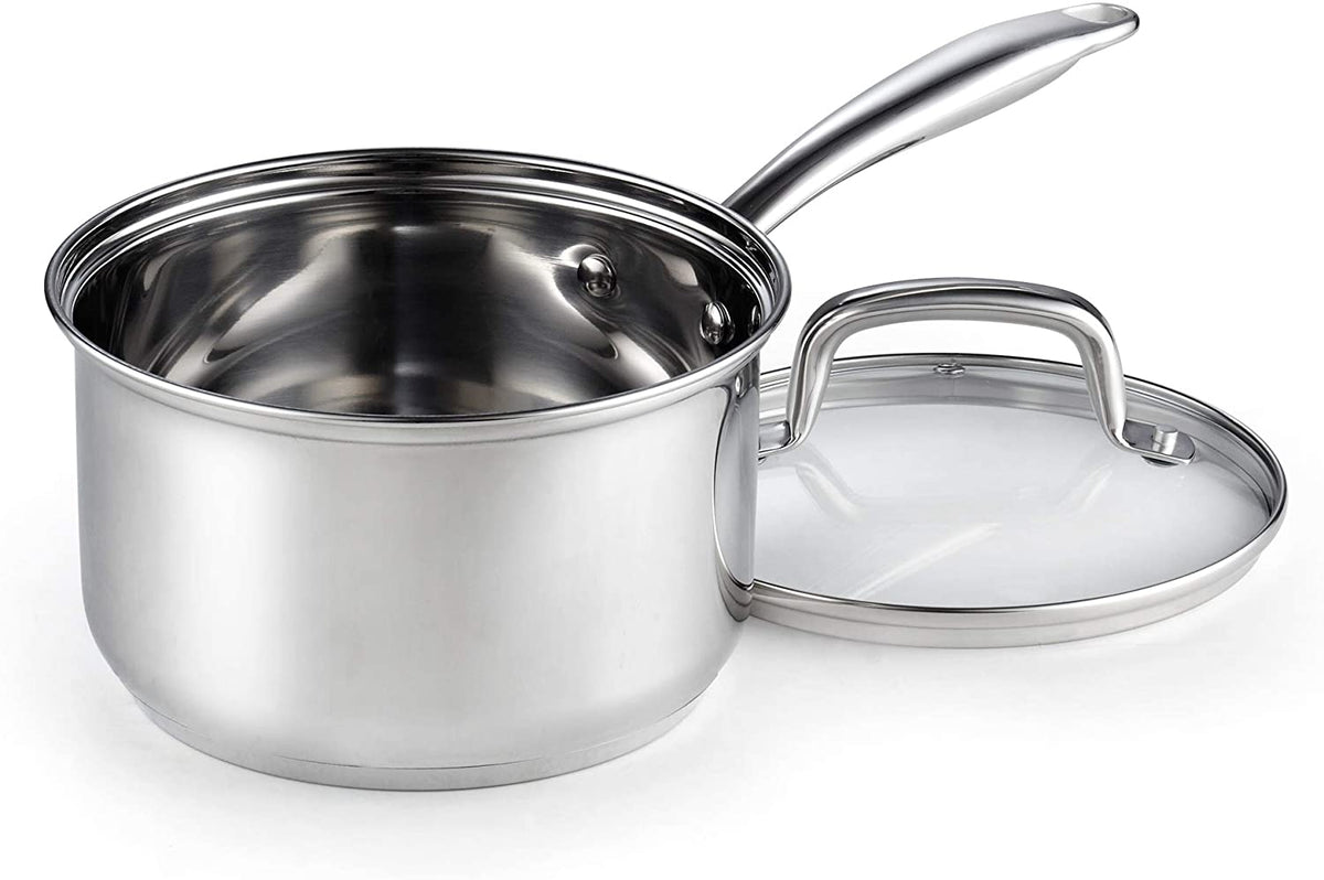 Cook N Home 3-Quart 18/10 Stainless Steel Saucepan with Lid
