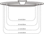 Cook N Home Stainless Steel with Glass Center Universal Lid fits 8, 10. 25, 11, & 12"