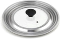 Cook N Home Stainless Steel with Glass Center Universal Lid fits 8, 10. 25, 11, & 12"