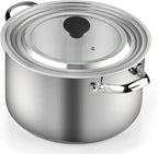 Cook N Home Stainless Steel with Glass Center Universal Lid fits 8, 10. 25, 11, & 12"