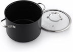 Cooks Standard 8-Quart Hard Anodized Nonstick Stockpot with Glass Lid