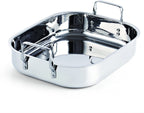 Cooks Standard 16-Inch Stainless Steel Roaster Pan with V-Rack, 12-Quart, Oven Safe