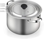 Cook N Home Stainless Steel with Glass Center Universal Lid fits 8, 10. 25, 11, & 12"