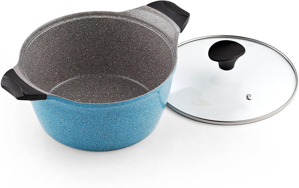 Cook N Home 6-Piece Nonstick Ceramic Coating Cookware Set, Multi Color Made in Korea
