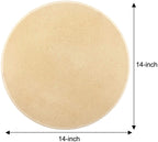 Cook N Home 02661 Pizza Grilling Baking Stone with Scraper, 14-Inch Round Heavy Duty Cordierite Bread Stone for Oven and Grill, Thermal Shock Resistant Ideal for Baking Golden Crisp Crust Pizza