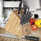 Cook N Home 20-Slot Bamboo Knife Block