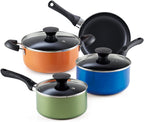 Cook N Home 7-Piece Nonstick Cookware Starter Set, Multicolor