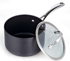 Cooks Standard 1-Quart Hard Anodized Nonstick Saucepan with Glass Lid