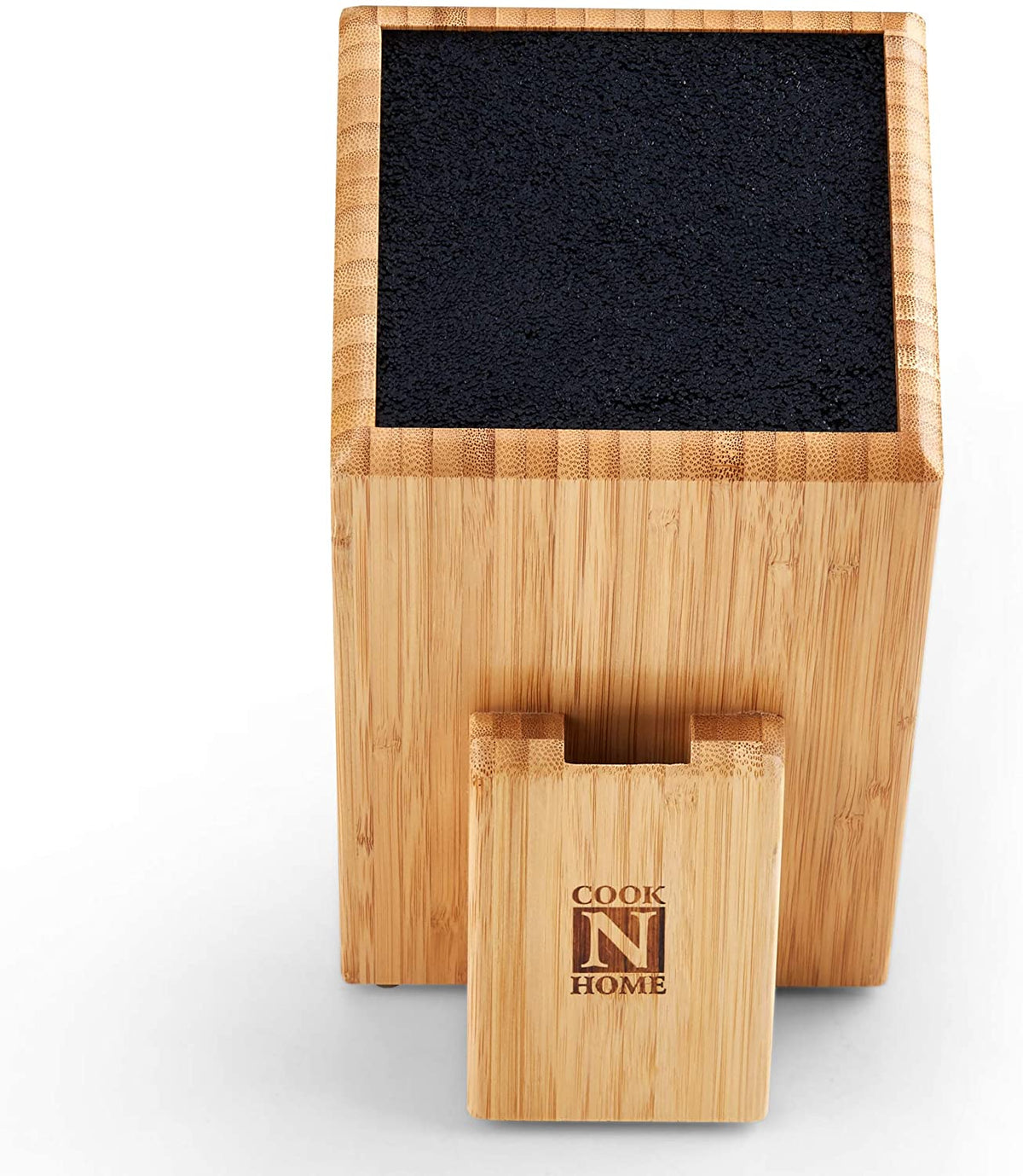 Cook N Home Universal Knife Storage Holder, 5.5x5.5x10-inch, Bamboo