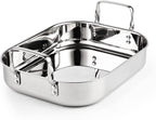 Cooks Standard 14 x 12 Inch Stainless Steel Roaster Pan with V-Shaped Rack