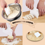 Cook N Home 02661 Pizza Grilling Baking Stone with Scraper, 14-Inch Round Heavy Duty Cordierite Bread Stone for Oven and Grill, Thermal Shock Resistant Ideal for Baking Golden Crisp Crust Pizza