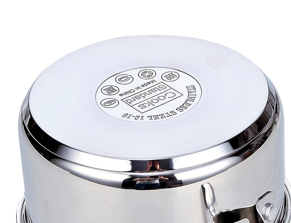 Cooks Standard 8-Quart 18/10 Stainless Steel Stockpot with Lid, Induction Compatible